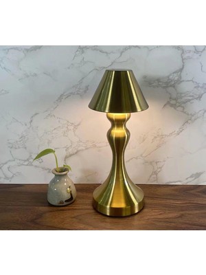 Savlar Store Dekoratif Masa Lambası, Kısılabilir 3 Farklı Ton LED Romantik, Şarj Edilebilir Dokunmatik Küçük, Yatak Odası Bar Restoran Için Başucu Komidin (Ince Belli)