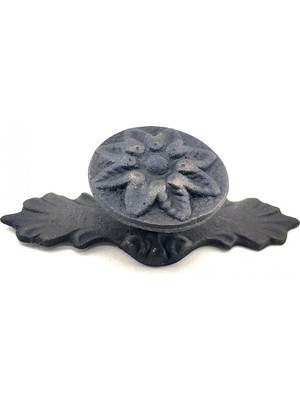 Senka Antika Tarz Dekoratif Pirinç Çiçek Düğme - 29X70 Mm, Oksit