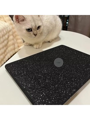 Savlar Store Air 13 Kılıf Simli Parlak Kaplama Sert Hard Tpu Taban Ince Hafif Çizilme Koruma M1 A2337 A2179 A1932 Uyumlu Siyah