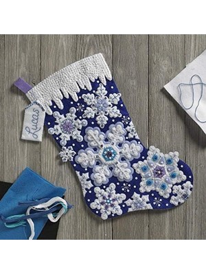 Savlar Store Bucilla 52413 Parlak Kar Tanesi Çorap Seti, Pamuk, Çok Renkli, Tek Beden