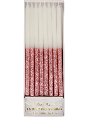 Savlar Store Koyu Pembe Simli Mumlar