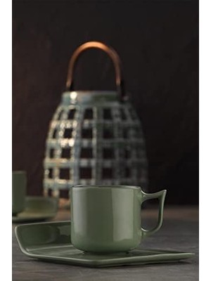 Savlar Store Porselen Despina 4 Parça 2 Kişilik Kahve Takımı Yeşil