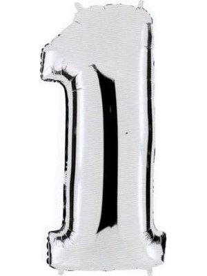 Savlar Store 75 cm 1 Rakam Folyo Balon Gümüş