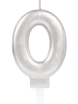 Savlar Store 0 Rakam Mum Gümüş Renk