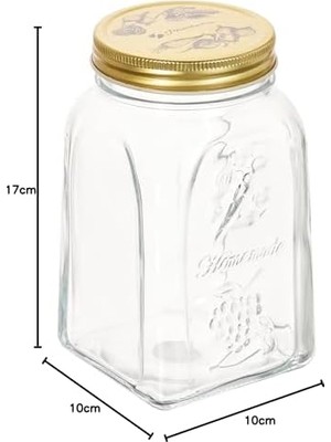 Savlar Store Homemade Metal Kapaklı Kavanoz, 1000CC