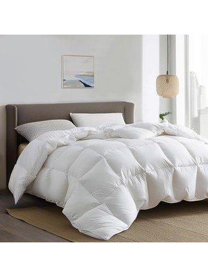 Savlar Store Serta 300 Iplik Sayısı Beyaz Kuş Tüyü Fiber Mevsimler Yorgan, Tamam/kraliçe