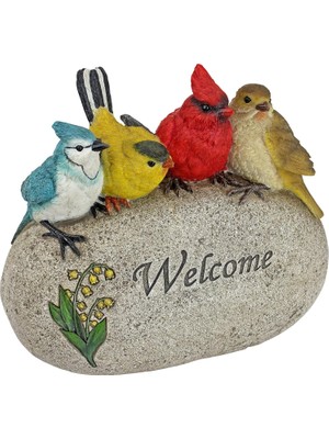 Savlar Store QM7512040 Bahçe Heykeli Kuş Sarısı Motifi, Orta, Renk