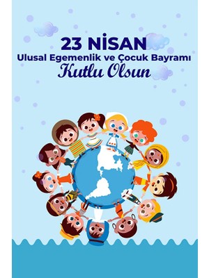 Deko Gonya 23 Nisan Ulusal Egemenlik ve Çocuk Bayramı Temalı Fotoğraf Panosu Branda 100X200