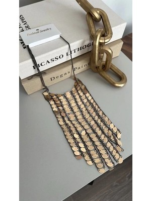 Herşey Trend Herşeytrend Pullu Kolye - Altın