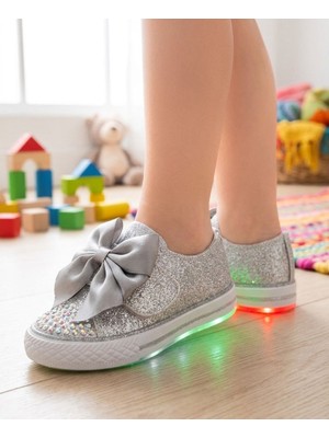 Surpie Shoes Kız Çocuk Günlük Ayakkabı, Çocuk Işıklı Ayakkabı, (22-30 Numara Aralığı Işıklıdır)