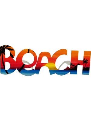 Popüler Sepet Beach Yazılı Parti Gözlüğü Yaza Merhaba Hawaii Show Gözlüğü 19X6 cm - 1 Adet