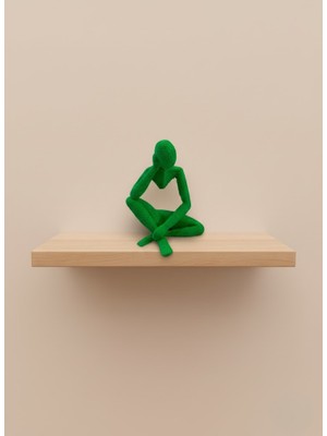 Buyx Minimal Insan Figürü Biblo Yeşil Ev ve Ofis Dekoru - BU002T-7GKYT8