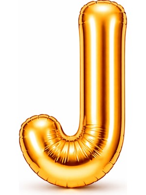 Eng Parti Dünyası J Harfi - Gold Folyo Harf Balon 40 Inç