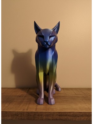 Buyx Koyu Rainbow Kedi Biblo Modern Salon ve Raf Dekoru - BU002T-7GKYO3