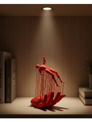 İsingir Shopping 3D El Üzerinde Insan Figürü Kırmızı Sanatsal Masa Üstü Dekor 12X18 cm - IS002Y-7QGSJ8