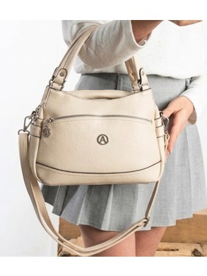 Özbu Kadın 5 Bölmeli Çok Gözlü Çanta – Yumuşak Suni Deri, El ve Çapraz Askılı Şık Tasarım