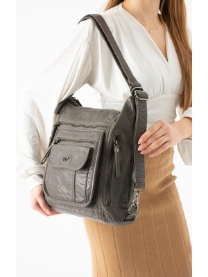 Baginn Y.s.deri Kadın Sırt Çantası Fonksiyonel Kullanım Ister Omuz Ister Çapraz Askılı Postacı Çanta 30 cm