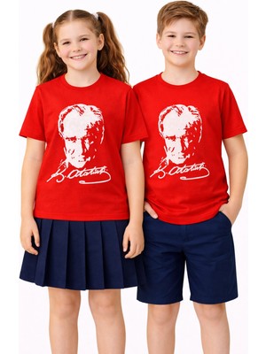 Baglan Atatürk Baskılı Çocuk Tişört BGL-ST05506