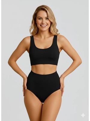 Sheviva Siyah Yüksek Bel Toparlayıcı Bikini Altı