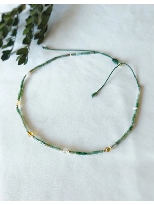 Atölye Merdiven Tanrıça Demeter Doğaltaş Kolye 925 Ayar Gümüş