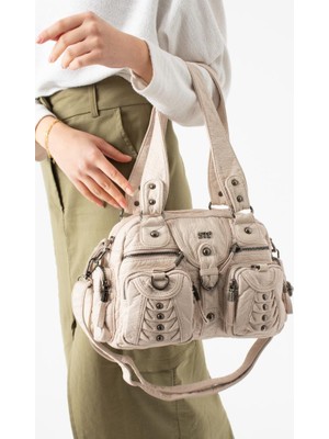 Baginn Y.s.deri Kadın Omuz Çantası Vegan Deri Çok Cepli Çapraz Askılı Bayan Çantası 30*20 cm