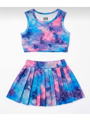 Şort Etekli Kız Çocuk Mayo Takımı