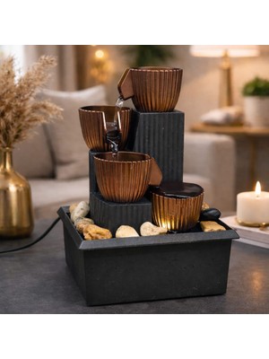 Store Mania LED Işıklı Dekoratif Masaüstü Su Şelalesi STRMIA-RSTTT34