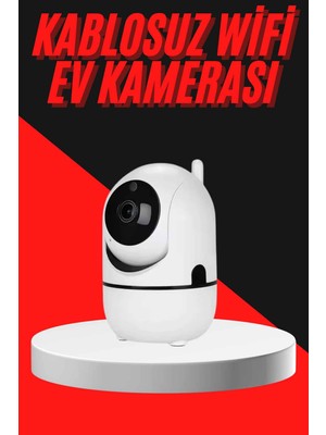 Pratico Market Baby Kamera Kablosuz 720P Beyaz 360 Derece Wifi Kamera Full Hd 1080P