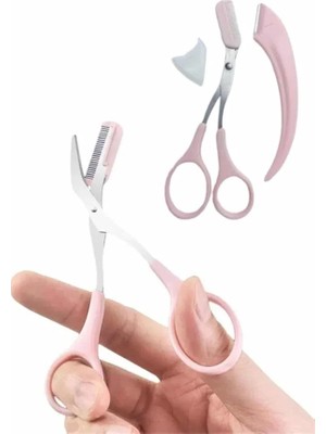 Pratico Market 2'li Kaş Bakım Seti Taraklı Kaş Makası Kaş Usturası Kaş Şekillendirici