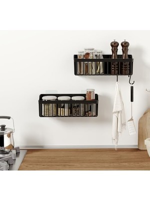 HDY Store Banyor Yapışkanlı Banyo Rafı, 2'li Banyo Düzenleyici, Duş Rafı Organizer Şampuanlık, Duşakabin Rafı, Banyo Organizeri, Banyo Askısı Plastik