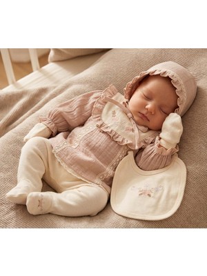 Çayzen Çiçek Nakışlı 5 Li Yenidoğan Zıbın Set Hastane Çıkışı