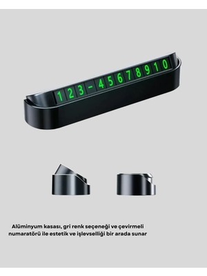 Technomark İnegöl Alüminyum Kasa Gri Çevirmeli Araç Içi Telefon Numaratörü