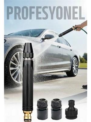Krm Tazyik Arttıran Oto Yıkama Hortum Başlığı Seti | Basınçı Oto Yıkama 3 Musluk Adaptörl