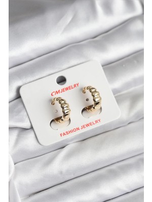 Krm 14K Gold Renk Kaplama cm Kadın Küpe Krm