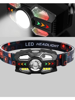 Technomark İnegöl Sensörlü LED Kafa Lambası Kırmızı Beyaz Işık Ayarlanabilir