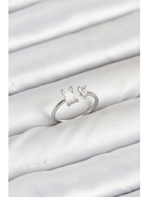 Krm Pirinç Gold Renk Zirkon Taşlı Kadın Yüzük Krm