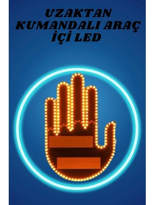 Krm Pilli LED Işık Araç Camı Için Uzaktan Kumandalı El Simgesi Krm