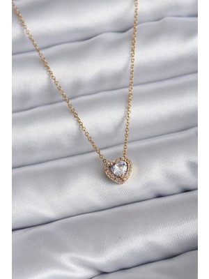 Krm 316L Çelik Zincir Gold Renk Charm Kadın Kolye Krm