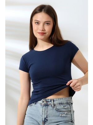 Modaplaza Kadın Bisiklet Yaka Likralı Basic Body 21060