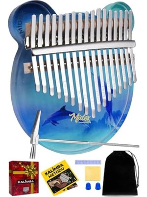 MarkEntegra Midex KLX-650 Okyanus Cam Kalimba 17 Tuşlu Full Set
