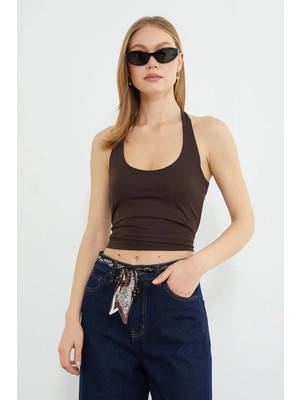 FullaModa Boyundan Geçirmeli Bluz