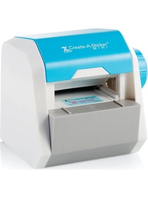 MarkEntegra Küçük Işletmeler ve Kendin Yap El Sanatları Için Çıkartma, Mini, 2,5 Inç Çıkartma ve Etiketleme Makinesi, Taşınabilir, Kalıcı Yapıştırıcı Içerir, Önceden Yüklenmiş (XRN250-CFTEN), Mavi/gri