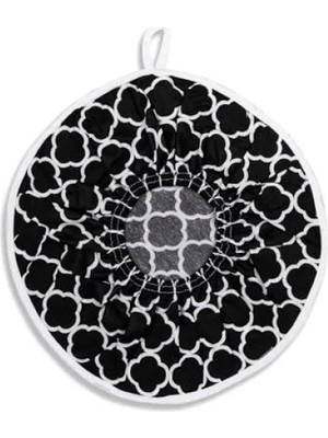 Calperia Lastikli Pilav Demleme Örtüsü - Standart Ölçü, Siyah Halka