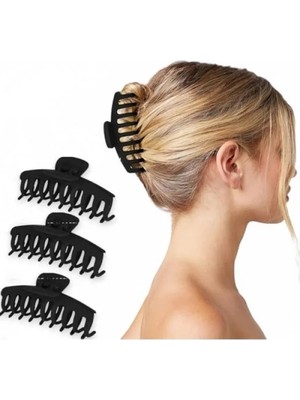 Calperia 3’lü Büyük Boy Kaydırmaz Mandal Toka Seti - 11 cm