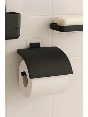Calperia Yapışkanlı Tuvalet Kağıtlık - Antrasit Renk