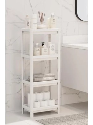 Calperia 4 Katlı Plastik Düzenleyici Raf - Beyaz