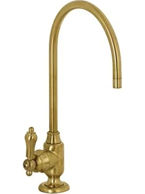 Calperia Fırçalanmış Pirinç Tek Kulplu Su Filtrasyon Musluğu - 11,13 x 6,94 x 5,81