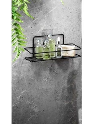 Calperia Paslanmaz Banyo ve Mutfak Rafı - Siyah Renk