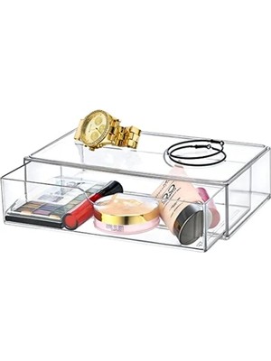 Calperia Şeffaf Akrilik Çekmece Modülü, 13.5X22.5X5.8 cm