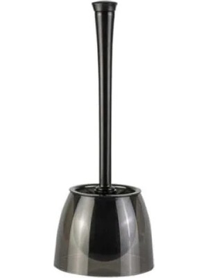 Calperia Dekoratif Tuvalet Fırçası - Şeffaf Siyah Sap